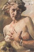Lovis Corinth Magdalena mit Perlenkette im Haar Germany oil painting artist